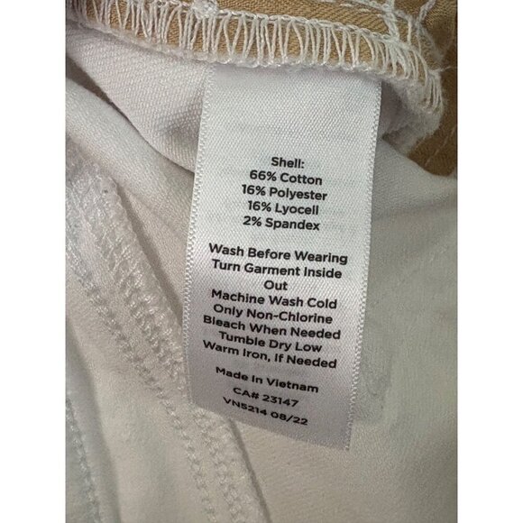 Talbots Women's Girlfriend Denim White Stretch Short 7 1/2 Inseam Size 16 Petite - Picture 11 of 11